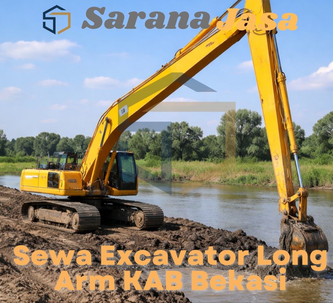 sewa excavator long arm bekasi