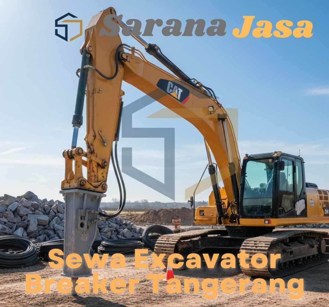 sewa excavator breaker tangerang
