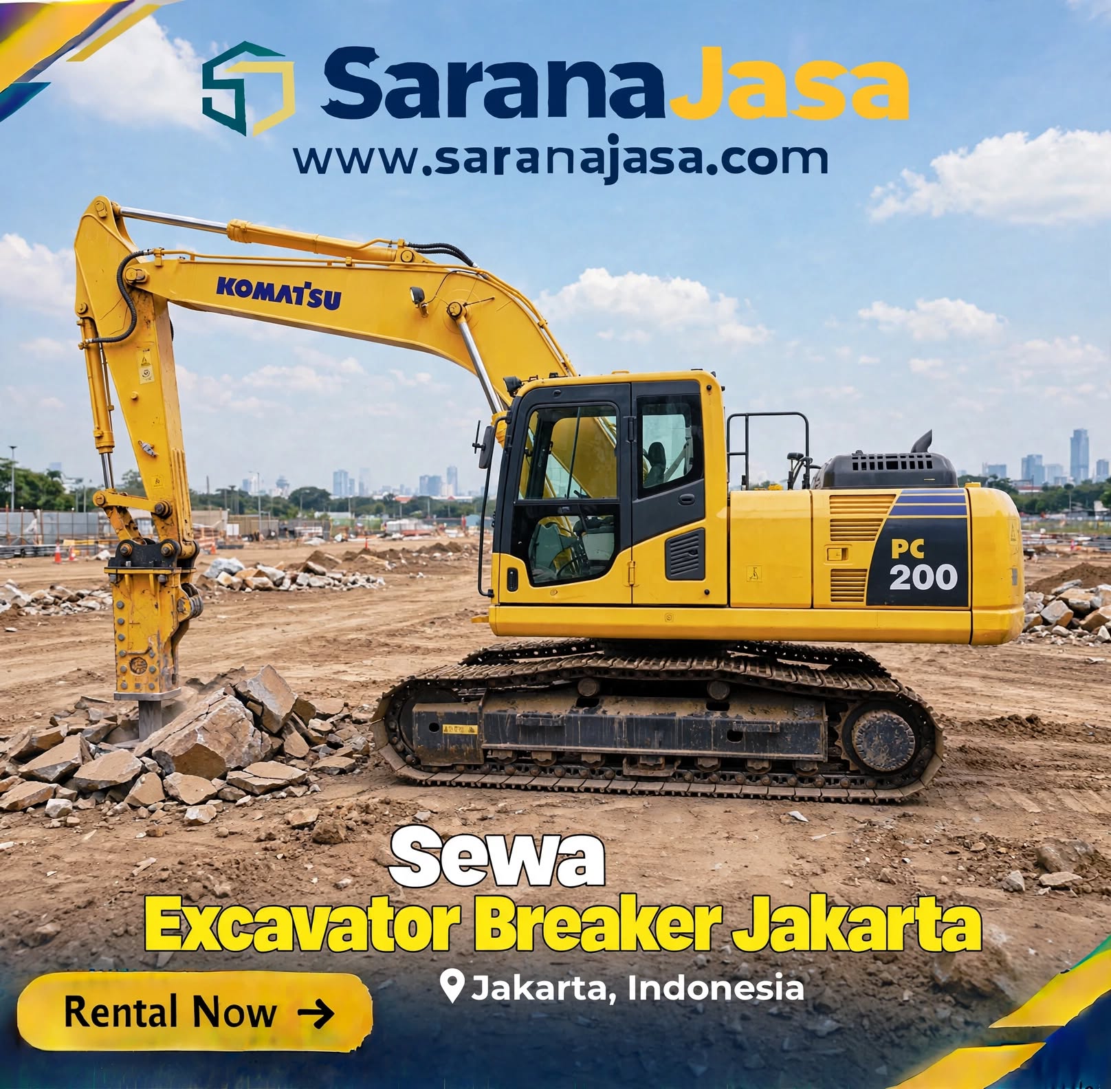 Sewa Excavator Breaker Jakarta