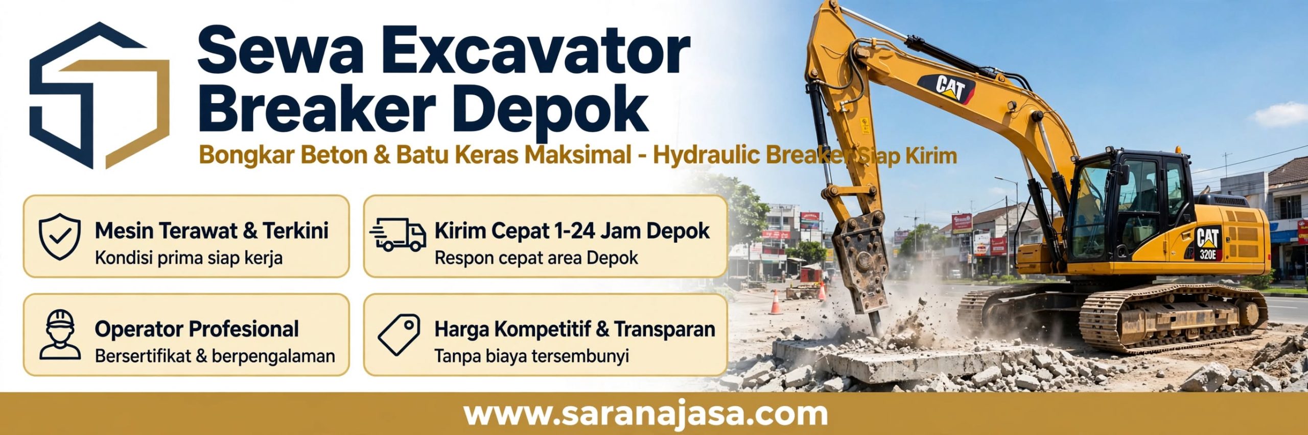 Sewa Excavator Breaker depok