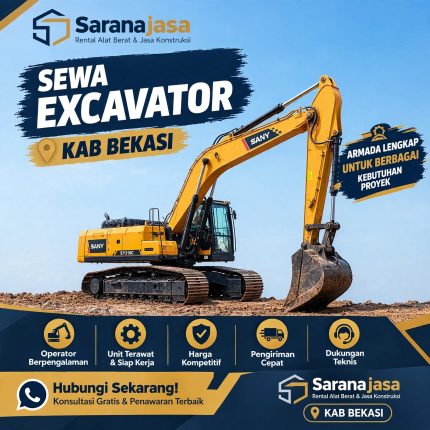 Harga Sewa Excavator Kabupaten Bekasi dan Sekitarnya