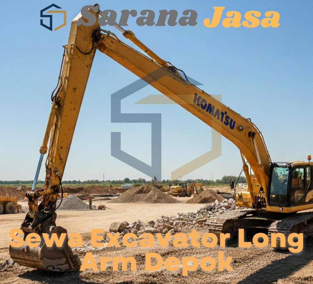 sewa excavator long arm depok
