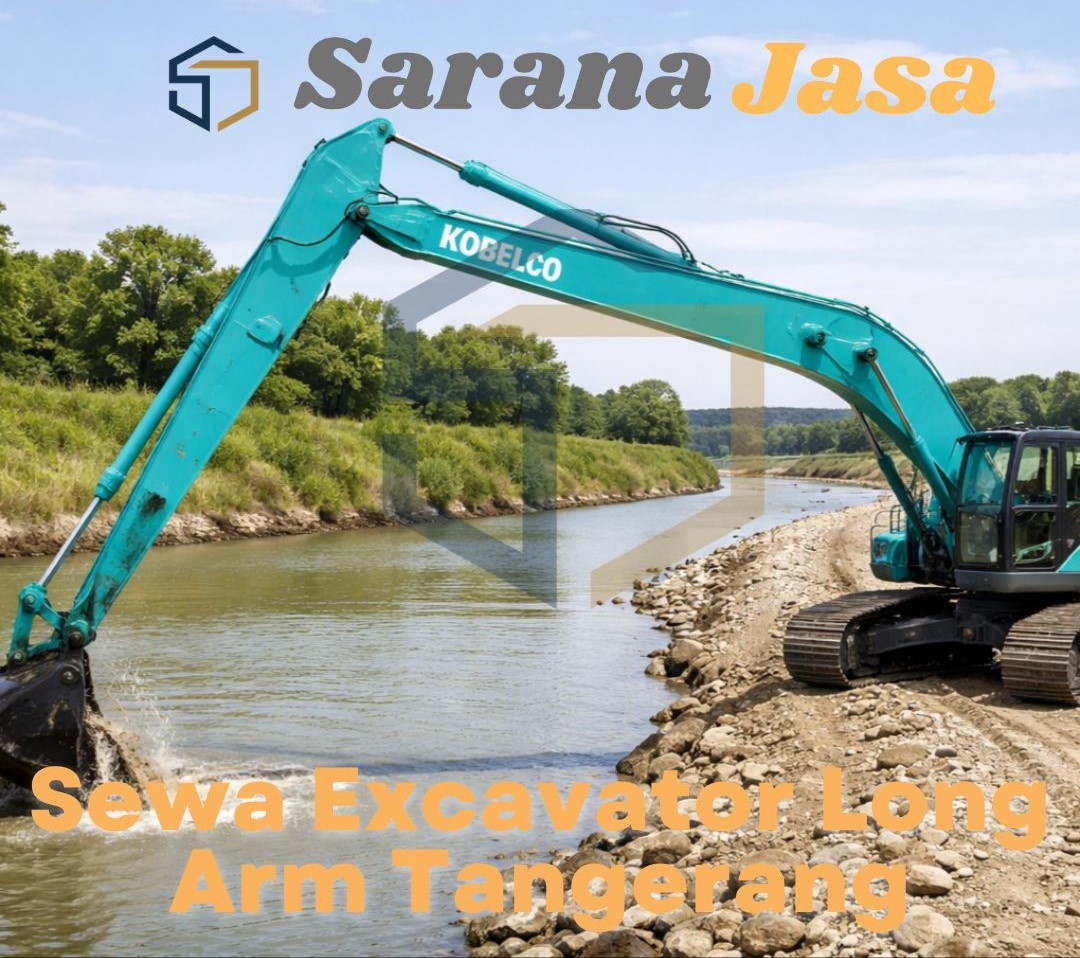 sewa excavator long arm tangerang