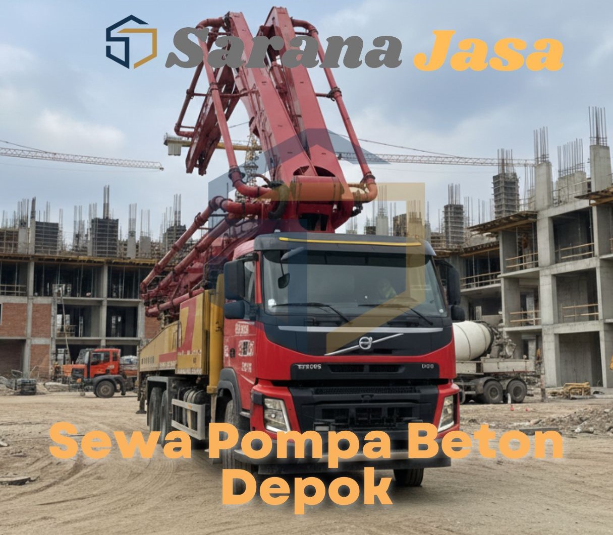 sewa pompa beton depok