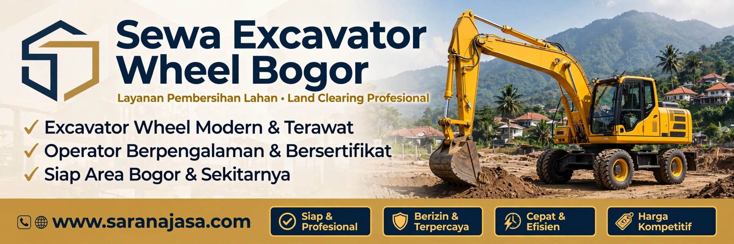 Sewa Excavator Wheel Bogor