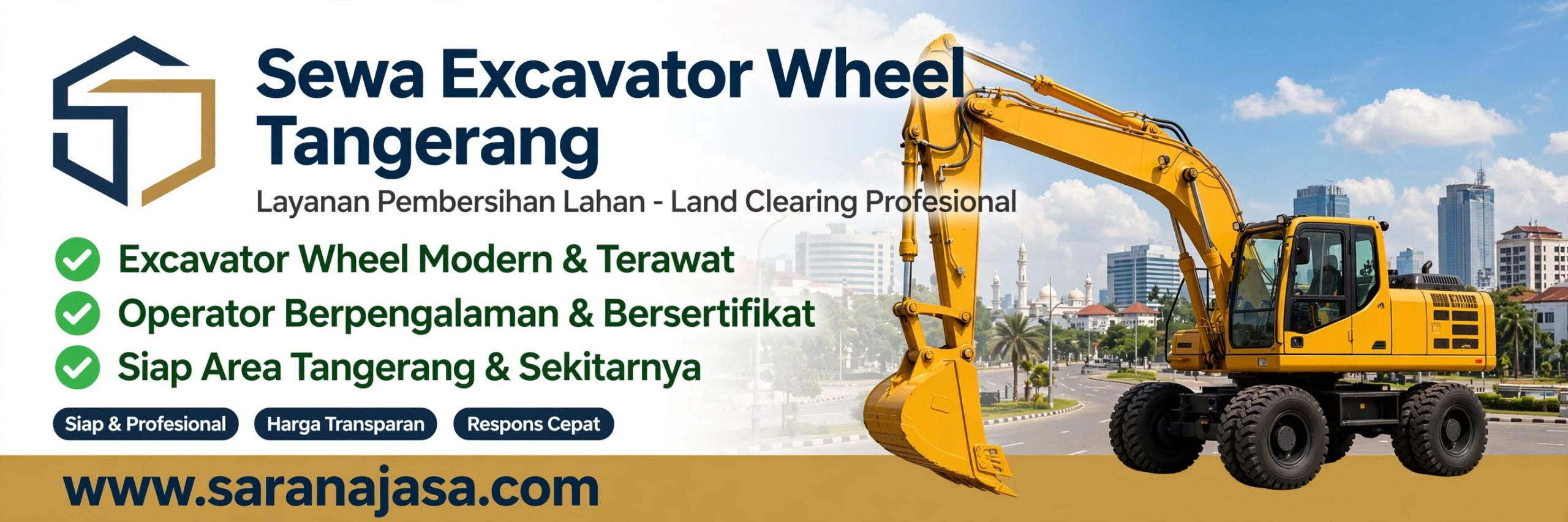 Sewa Excavator Wheel Tangerang