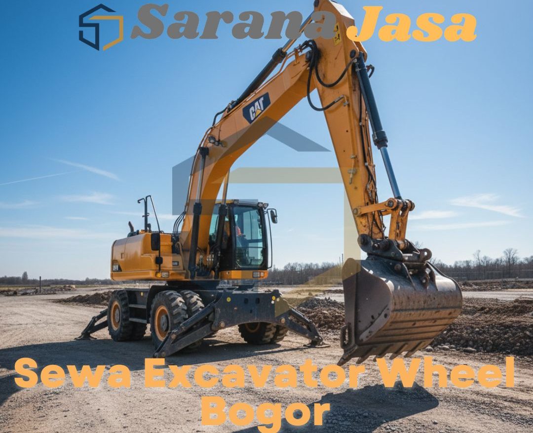 sewa excavator wheel bogor