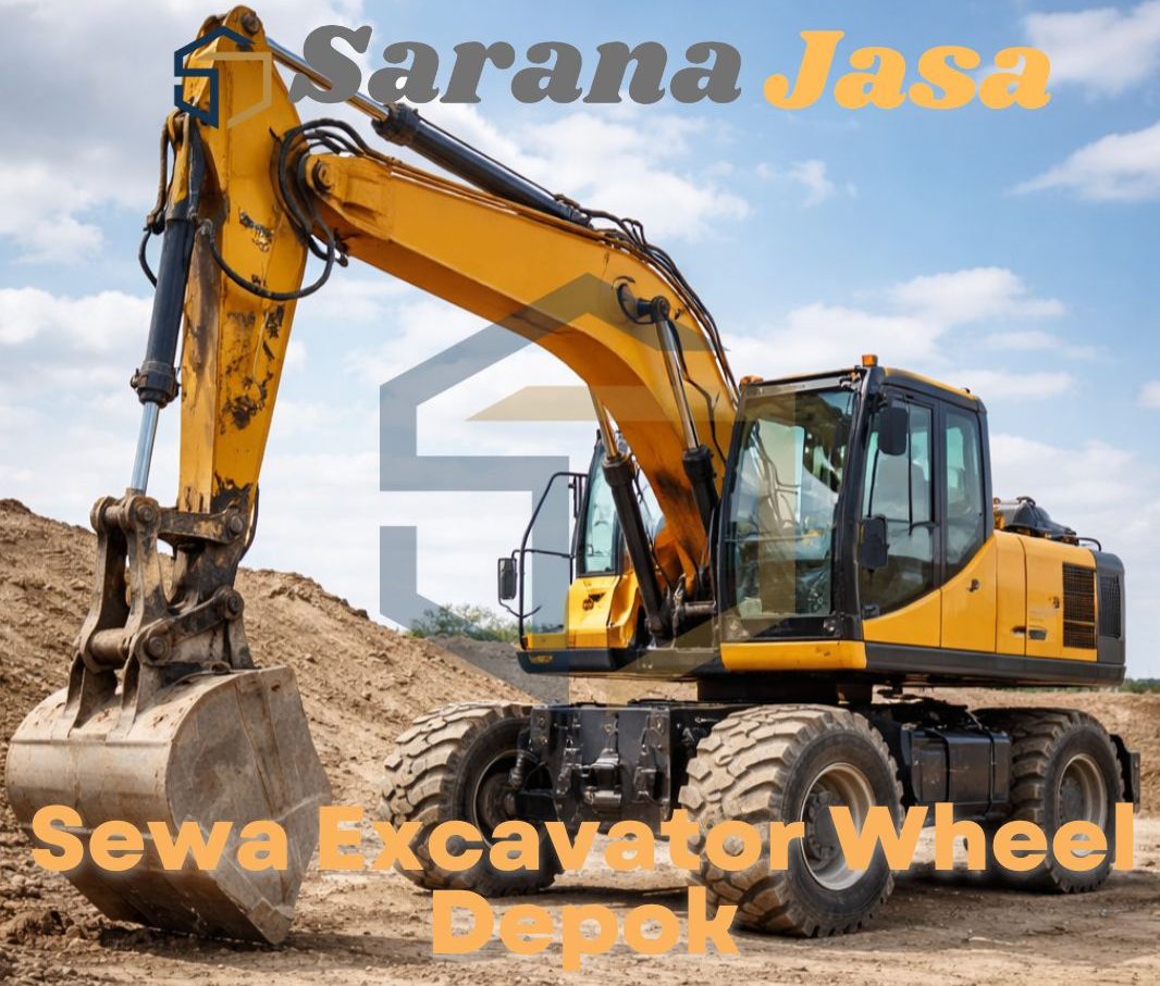 sewa excavator wheel depok