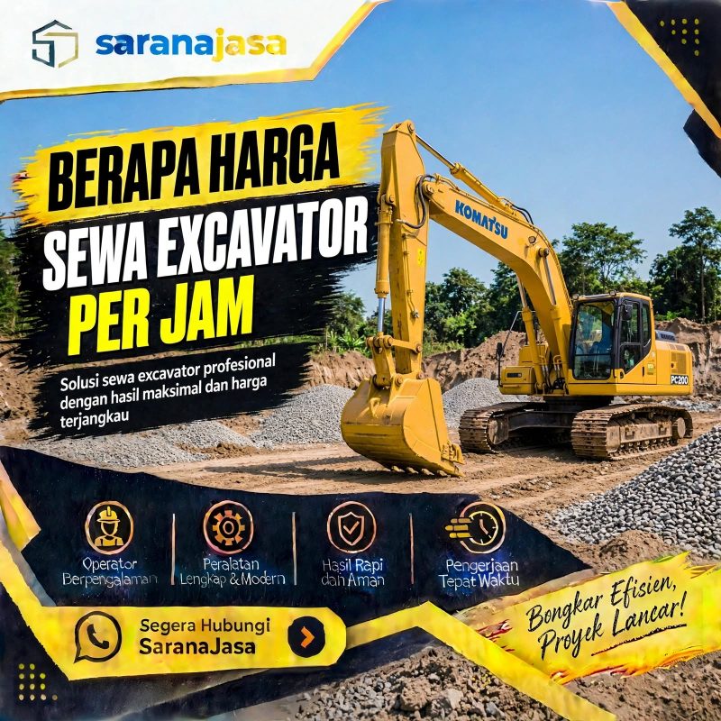 Berapa Harga Sewa Excavator Per Jam